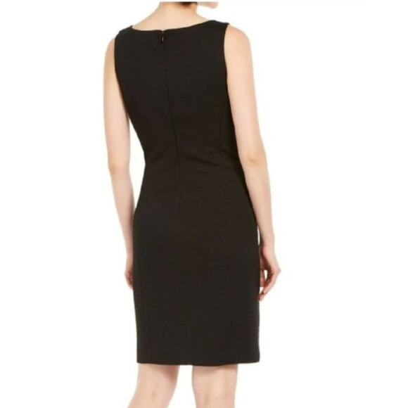 Pappagallo Black and Gold Embroidered Sheath Dress NWT Size 8 - Picture 3 of 4